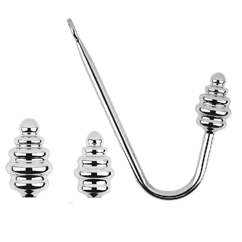 Anal Hooks 8826 Hook Screw-in Anal Ribbed Set GreatBenefit 0903